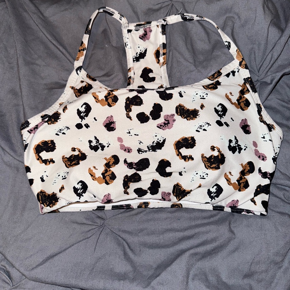 Leopard print sports bra size medium